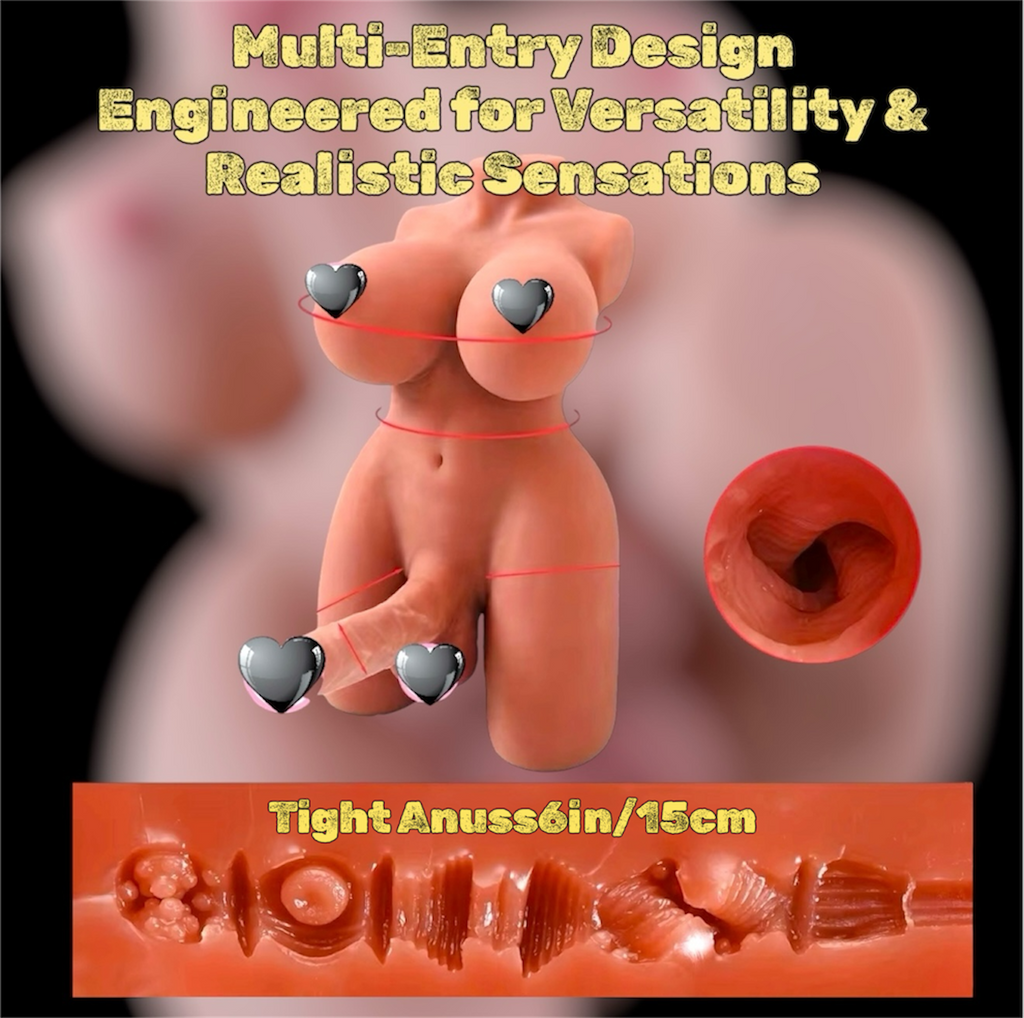 Mr James Concepts Premium Dual Anatomy Torso – 5.5KG Realistic Body Design with Soft TPE, Multi-Entry Experience, Waterproof Adult Toy