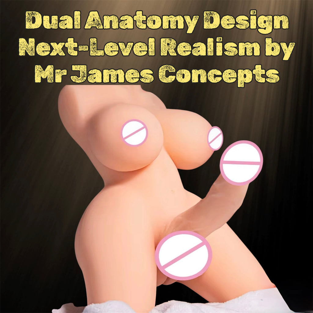 Mr James Concepts Premium Dual Anatomy Torso – 5.5KG Realistic Body Design with Soft TPE, Multi-Entry Experience, Waterproof Adult Toy