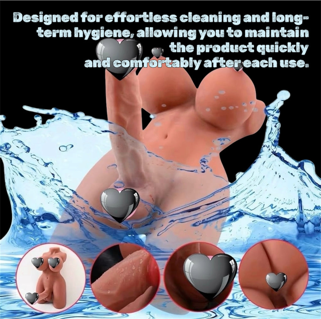 Mr James Concepts Premium Dual Anatomy Torso – 5.5KG Realistic Body Design with Soft TPE, Multi-Entry Experience, Waterproof Adult Toy