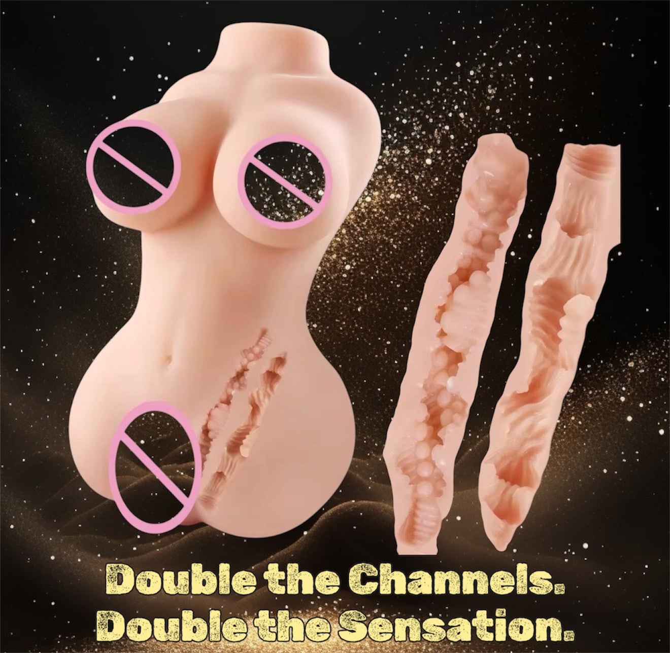 Premium Silicone Pocket Cup – Soft TPE Male Masturbator with Curved Body Design, Realistic Texture, Easy Clean – 550g