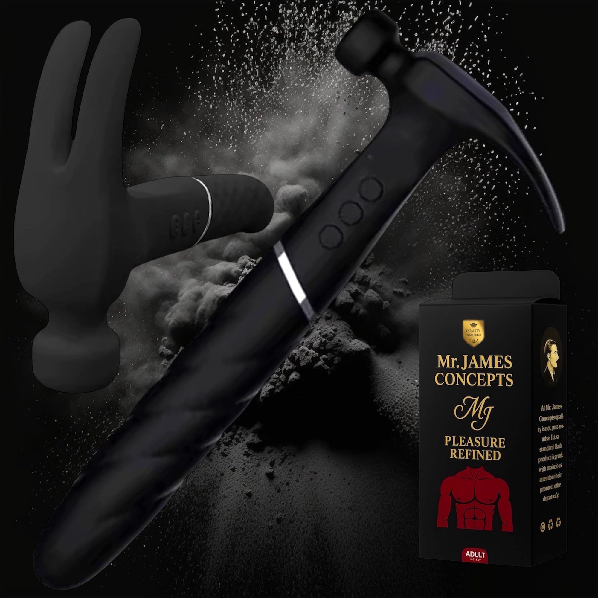 Mr. James™ Hammer Vibrator – Refined Pleasure Collection | Viral Social Media Design | 21 Functions | Waterproof, USB Rechargeable Silicone Massager for Women