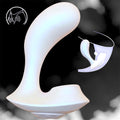 Mr James Concepts White Pearl Wearable Vibrator – Dual Head Clitoral & G-Spot Stimulator, 10 Vibration Modes + 5 Flapping Modes, Magnetic Charging, ABS&Silicone, Ultra Quiet, Premium Intimate Massager