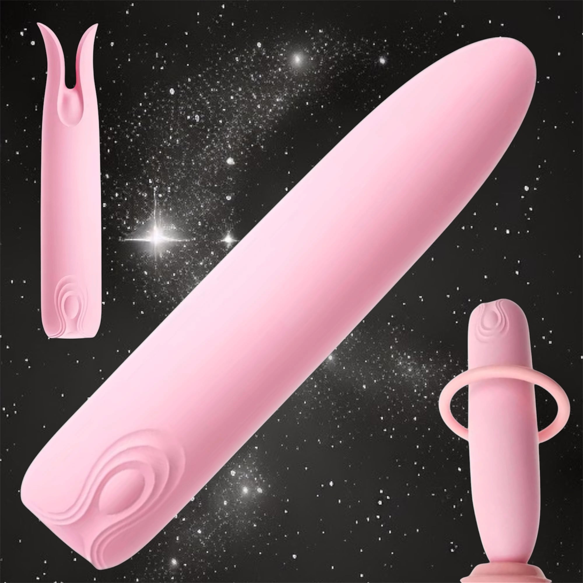 Mr James Concepts Refined Pleasure Mini Vibrator Set for Women – 10 Speed USB Rechargeable Clitoral & Nipple Massager Duo, Waterproof Silicone Bullet Vibrator Kit