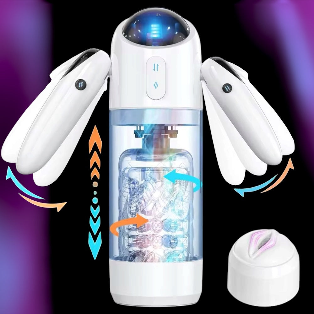 Mr. James™ Thrust & Rotate – Next-Gen Automatic Male Masturbator | Dual Entrance | USB-C Rechargeable | 7 LED Modes