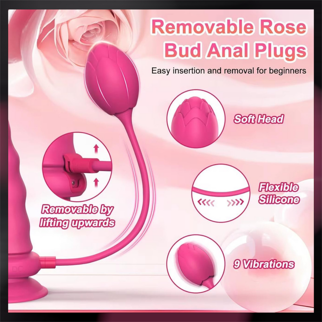 Mr. James Strap-On Dildo with App Control – 9 Vibrations, Rosebud Anal Plug, USB Rechargeable – Lesbian & Couple Toy by Pleasure Refines