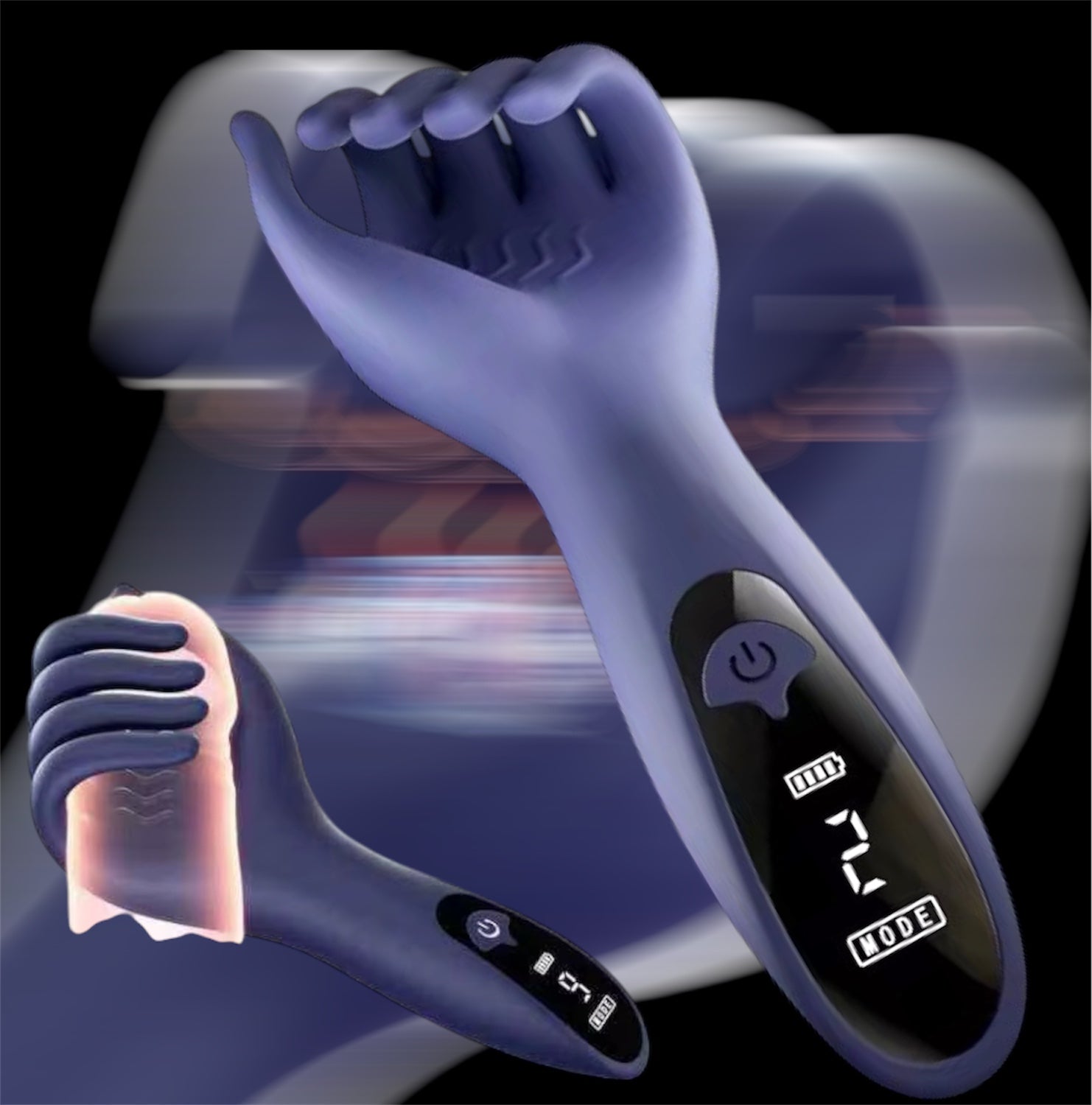 Mr. James – LCD Display Finger-Like Male Vibrator | Left & Right Hand Edition 9 Powerful Vibration Modes | Waterproof & USB Rechargeable | Unisex Pleasure Trainer