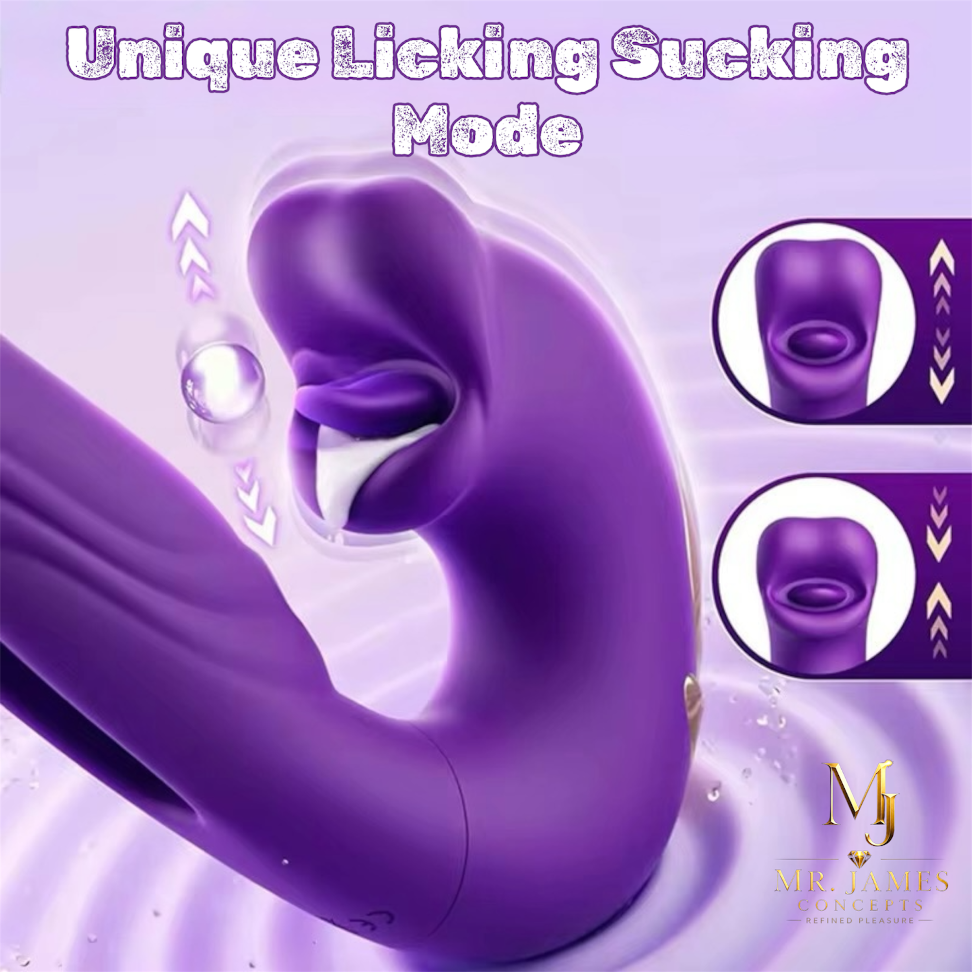 Mr. James™ 3-in-1 G-Spot Vibrator for Women – 7 Flapping, 7 Vibration & 5 Licking Modes – Magnetic USB Rechargeable, Waterproof, Quiet Clitoral & Anal Stimulator