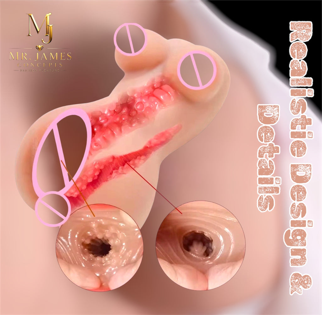 Premium Silicone Pocket Cup – Heavyweight Soft TPE Male Masturbator with Curved Body Design, Realistic Texture, Easy Clean – 750g