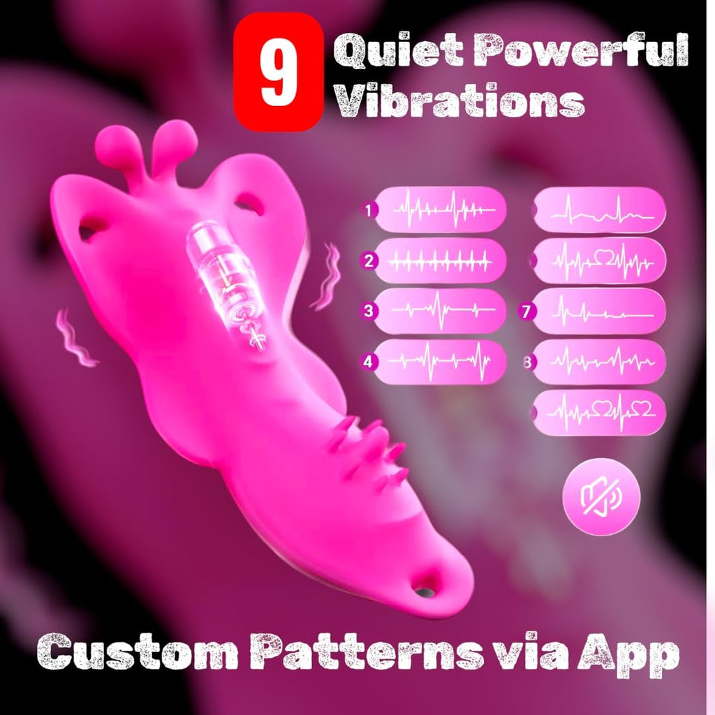 Mr. James Concepts App-Controlled Clitoral Vibrator for Couples, Wearable Bluetooth Remote Control Egg, Quiet Discreet Panty Vibrator, Waterproof USB Rechargeable, 10 Modes + App Patterns