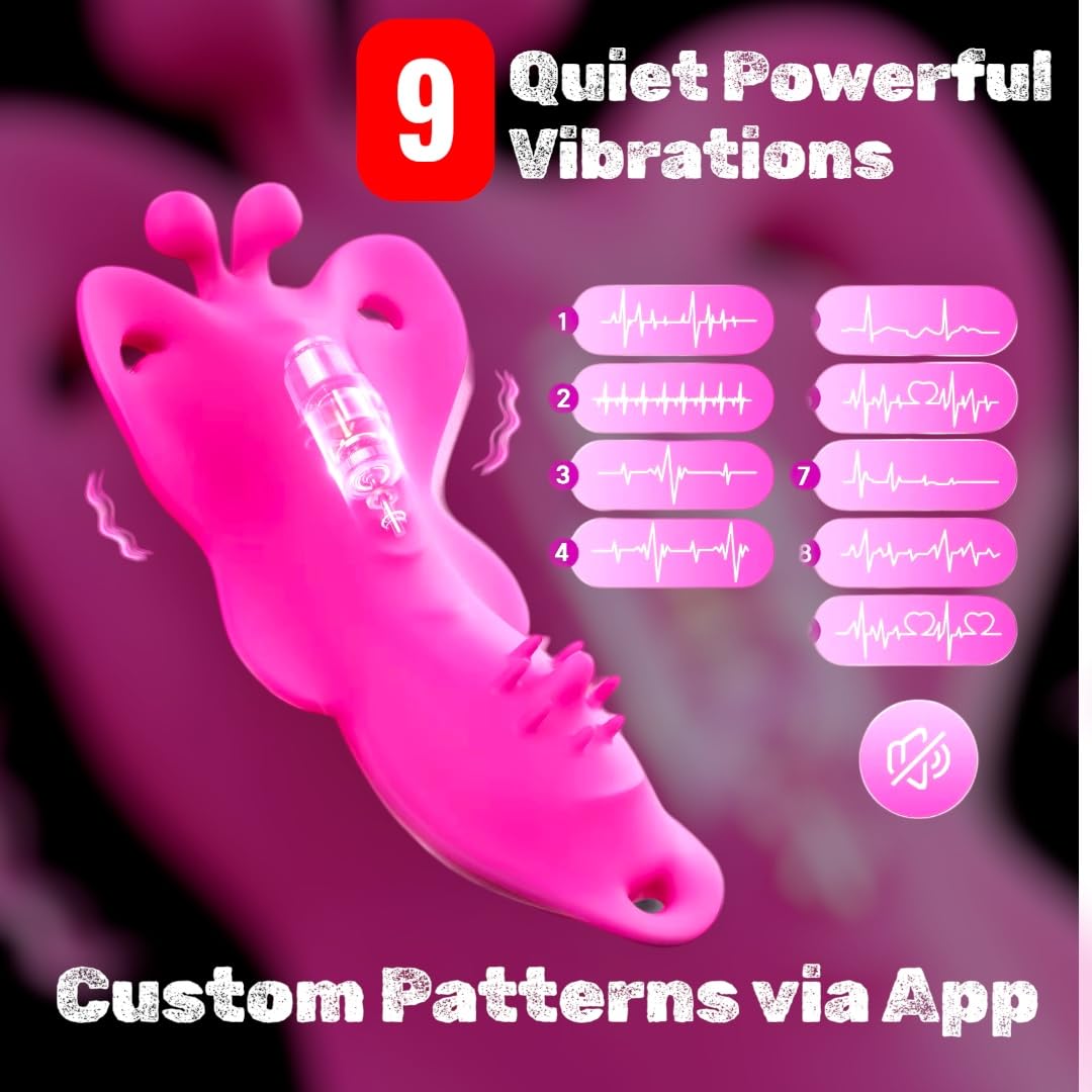 Mr. James Concepts App-Controlled Clitoral Vibrator for Couples, Wearable Bluetooth Remote Control Egg, Quiet Discreet Panty Vibrator, Waterproof USB Rechargeable, 10 Modes + App Patterns