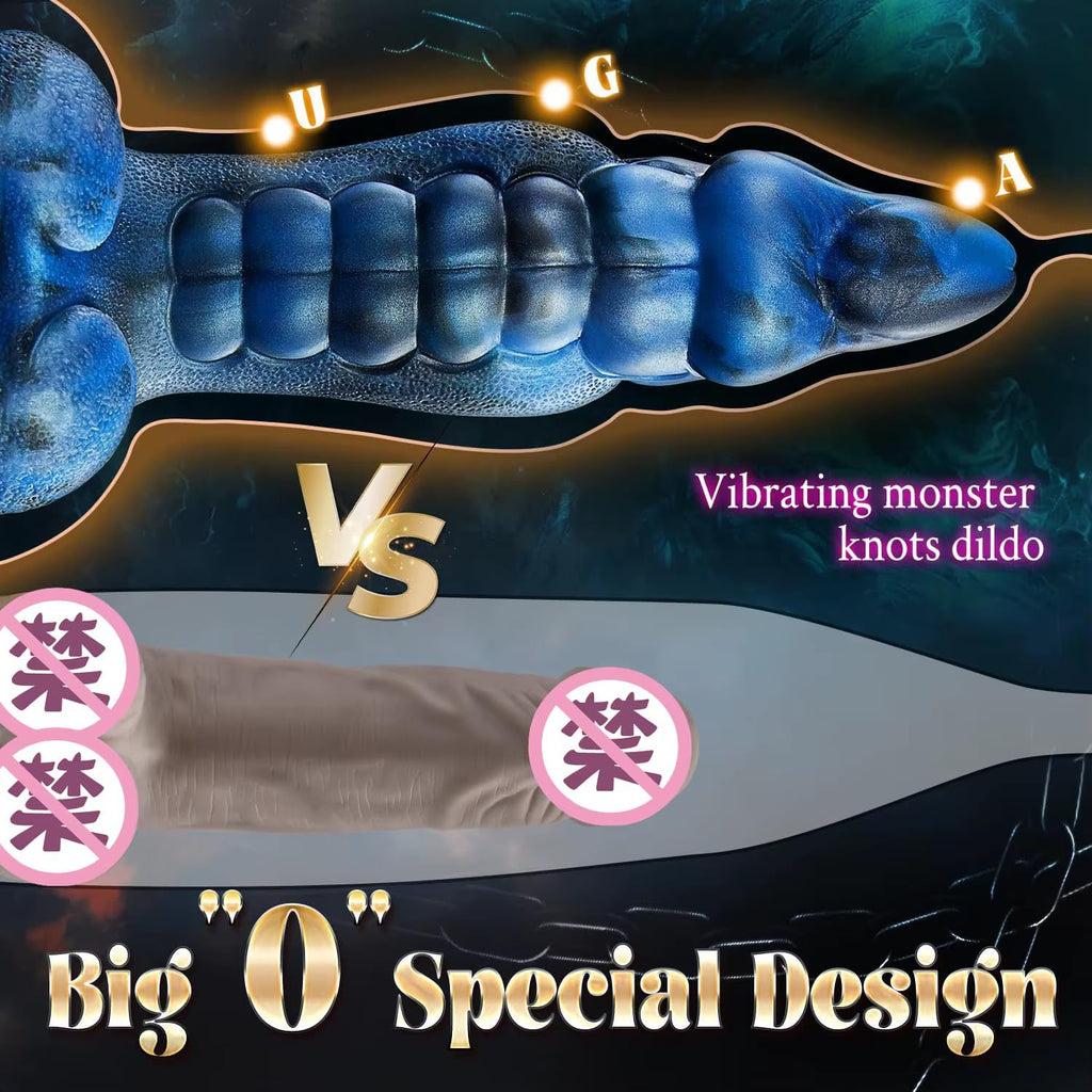 Mr James™ 9.5” 5-in-1 Fantasy Telescopic Monster Dildo – Thrusting, Rotating & Heating Dragon Knot Vibrator for Women and Men | 8 Thrusting, 8 Vibrating Modes | Strong Suction Cup | Remote Control