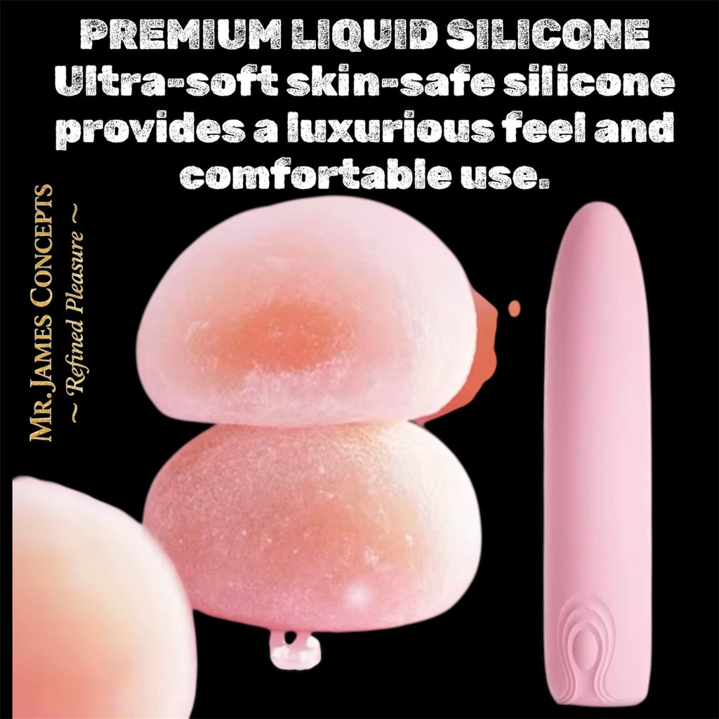Mr James Concepts Refined Pleasure Mini Vibrator Set for Women – 10 Speed USB Rechargeable Clitoral & Nipple Massager Duo, Waterproof Silicone Bullet Vibrator Kit