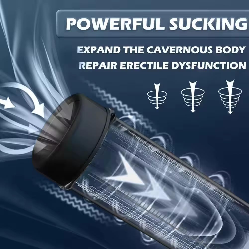 Mr. James Concepts Electric Penis Pump – Automatic Vacuum Enlarger & Male Masturbator | 5 Suction Modes, LCD Touch Display, Pocket Pussy Sleeve, USB Rechargeable, IPX7 Waterproof