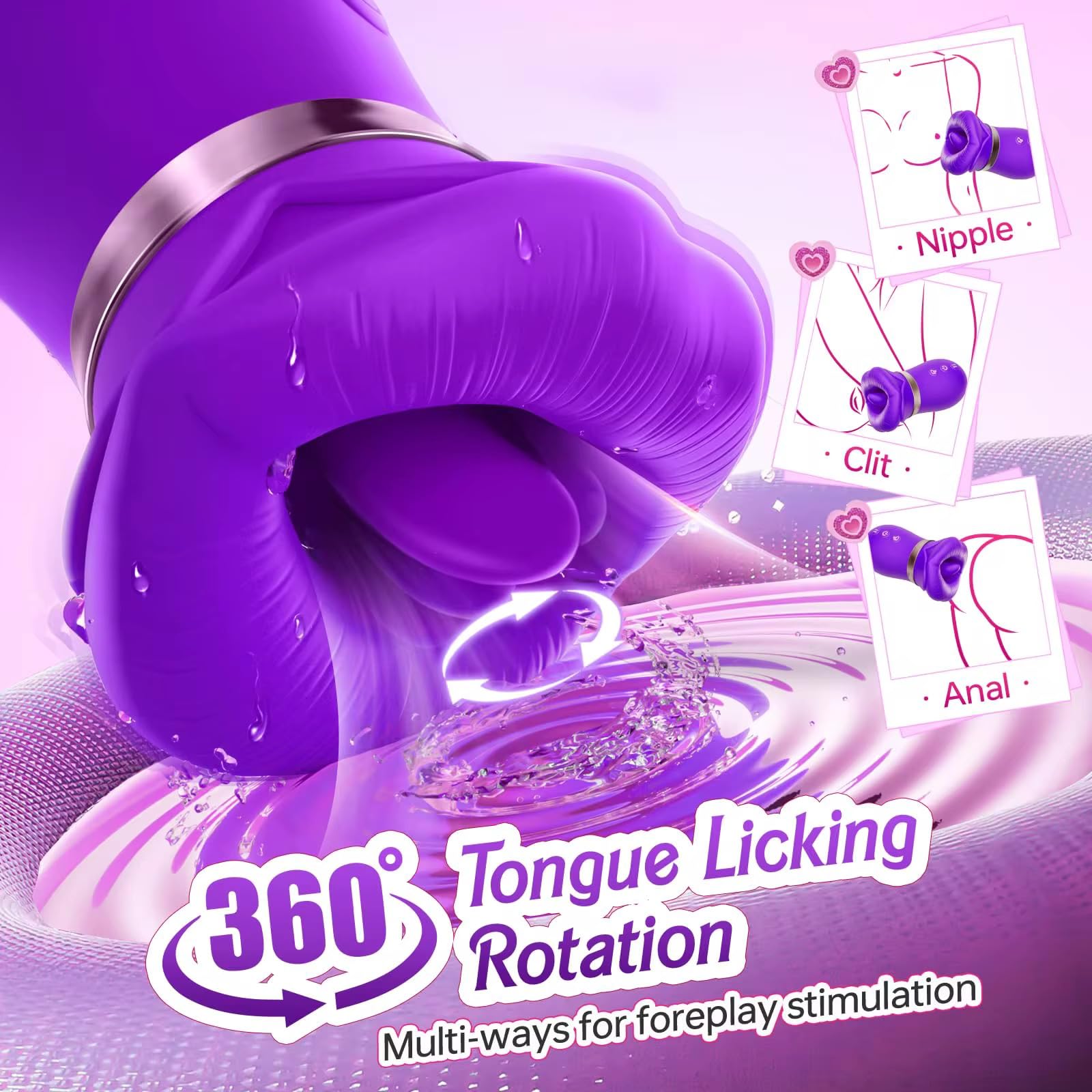Mr. James™ 5-in-1 Smart Pleasure Device – APP-Controlled Kiss Vibrator with Licking, Vibration & Suction – Ergonomic Design for External Intimate Massage – Rechargeable & Waterproof