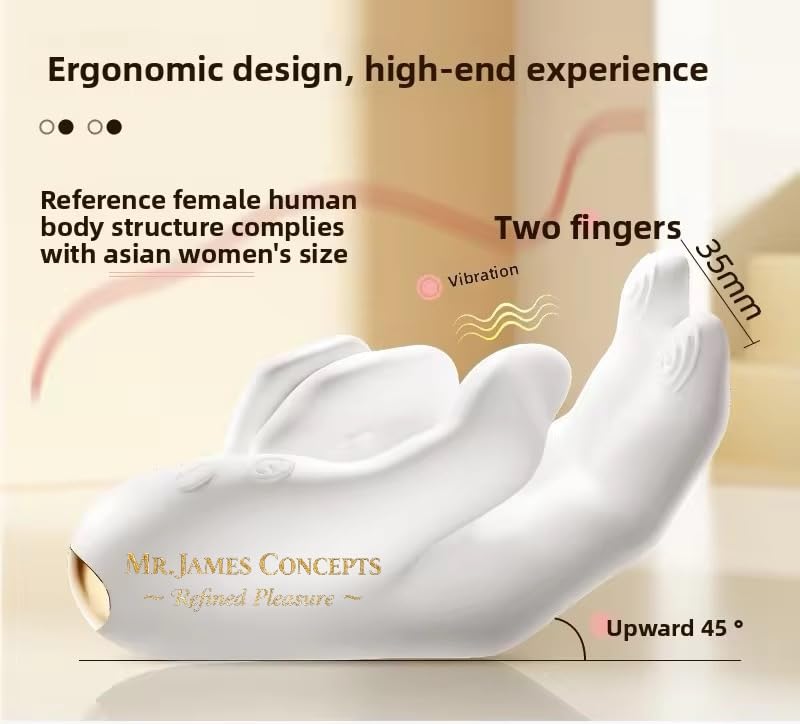 Mr James Concepts Refined Pleasure – Premium Simulated Right-Handed G-Spot & Clitoral Massager, 10-Frequency Heating Vibrator, USB Rechargeable, 100% Waterproof, Silicone & ABS, 2026 Model
