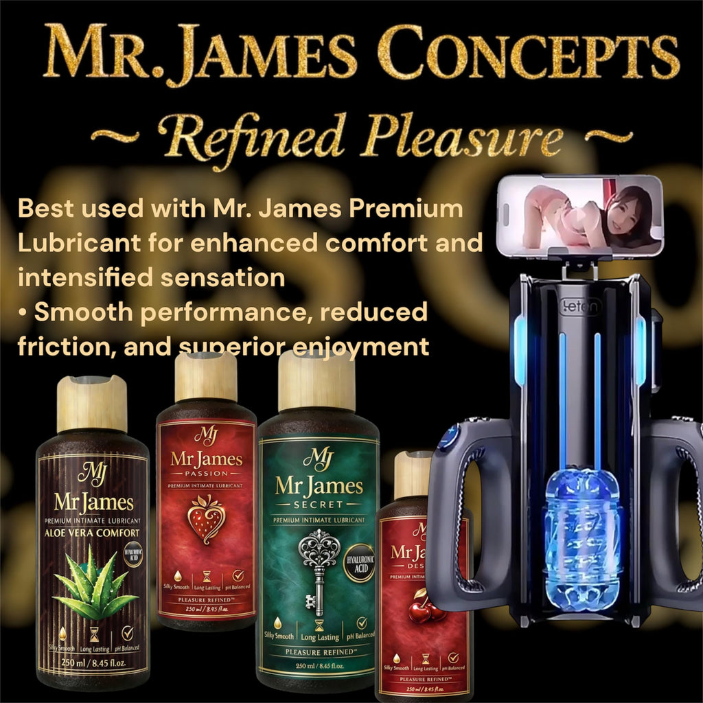 Mr. James Concepts King of Guns PRO – Automatic Telescopic Masturbator Machine with 72 Thrusting Modes, Dual-Handle Interactive Control, Realistic Vagina Liner, Type-C, Waterproof Men’s Pleasure Robot