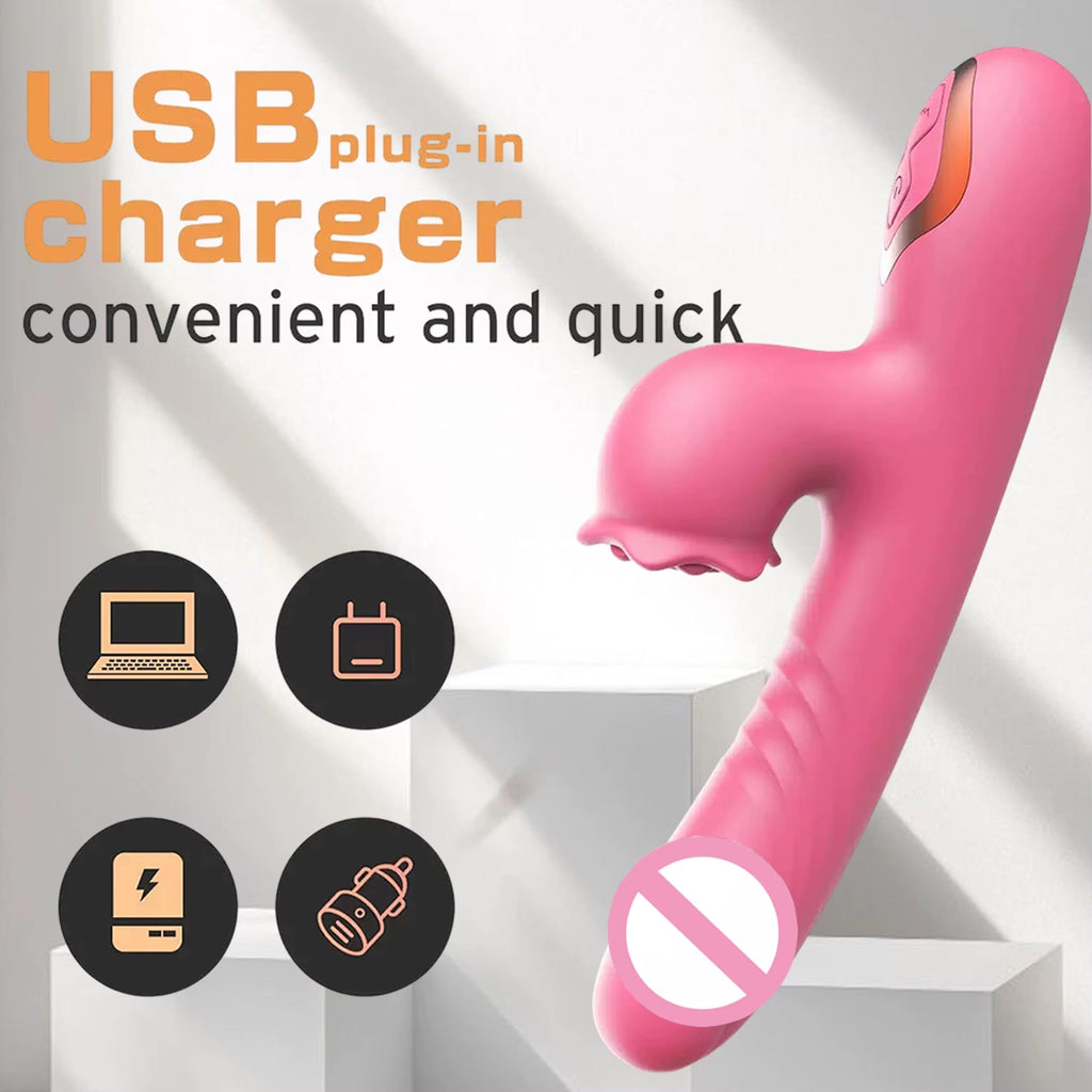 Mr. James 2-in-1 Rose Clitoral Vibrator – 9 Suction Modes, 3×7 Vibration Patterns, USB Rechargeable, Waterproof Silicone, G-Spot Toy – Pleasure Refined