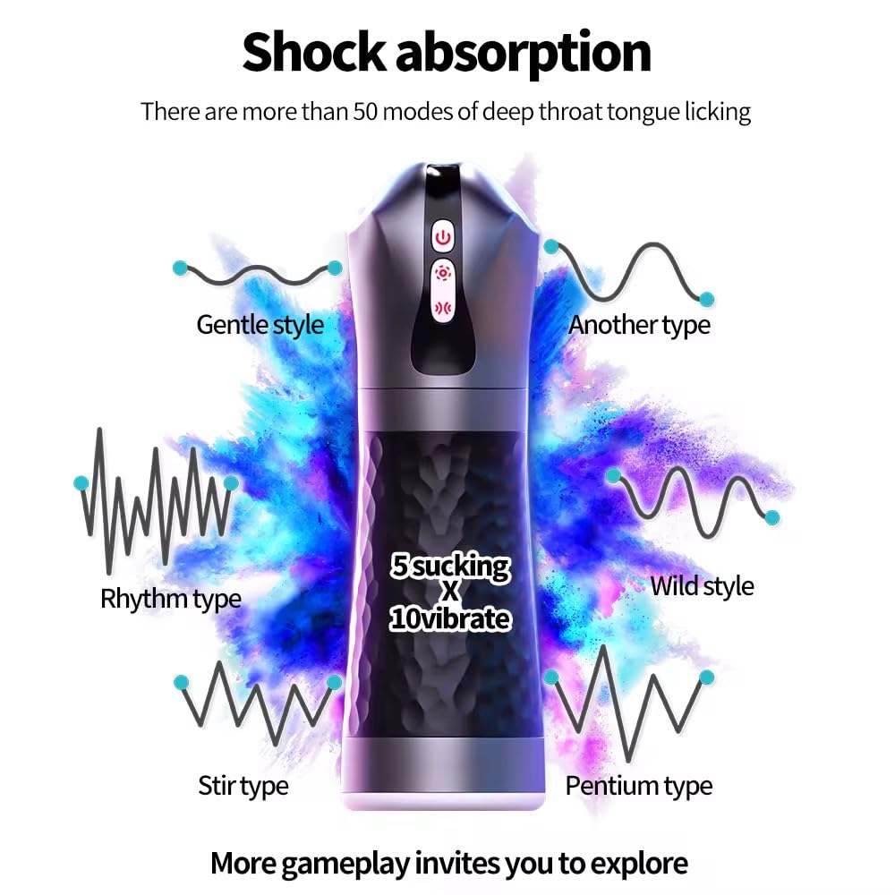Mr. James Concepts Automatic Male Masturbator Cup – Dual Motor Hands-Free Stroker with 10 Vibration Modes & 5 Pressure Levels, 360° Adaptive Fit, Waterproof, USB Rechargeable – Refined Pleasure