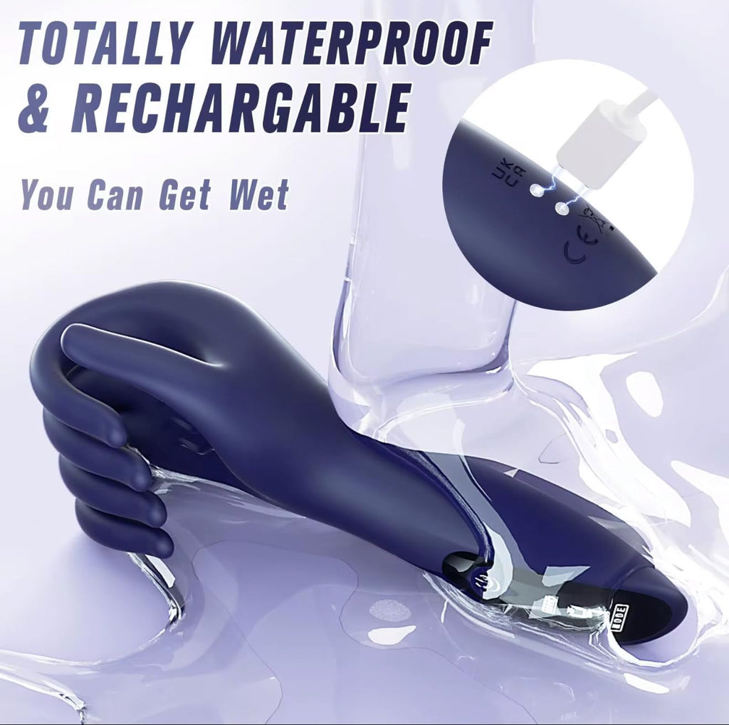 Mr. James – LCD Display Finger-Like Male Vibrator | Left & Right Hand Edition 9 Powerful Vibration Modes | Waterproof & USB Rechargeable | Unisex Pleasure Trainer