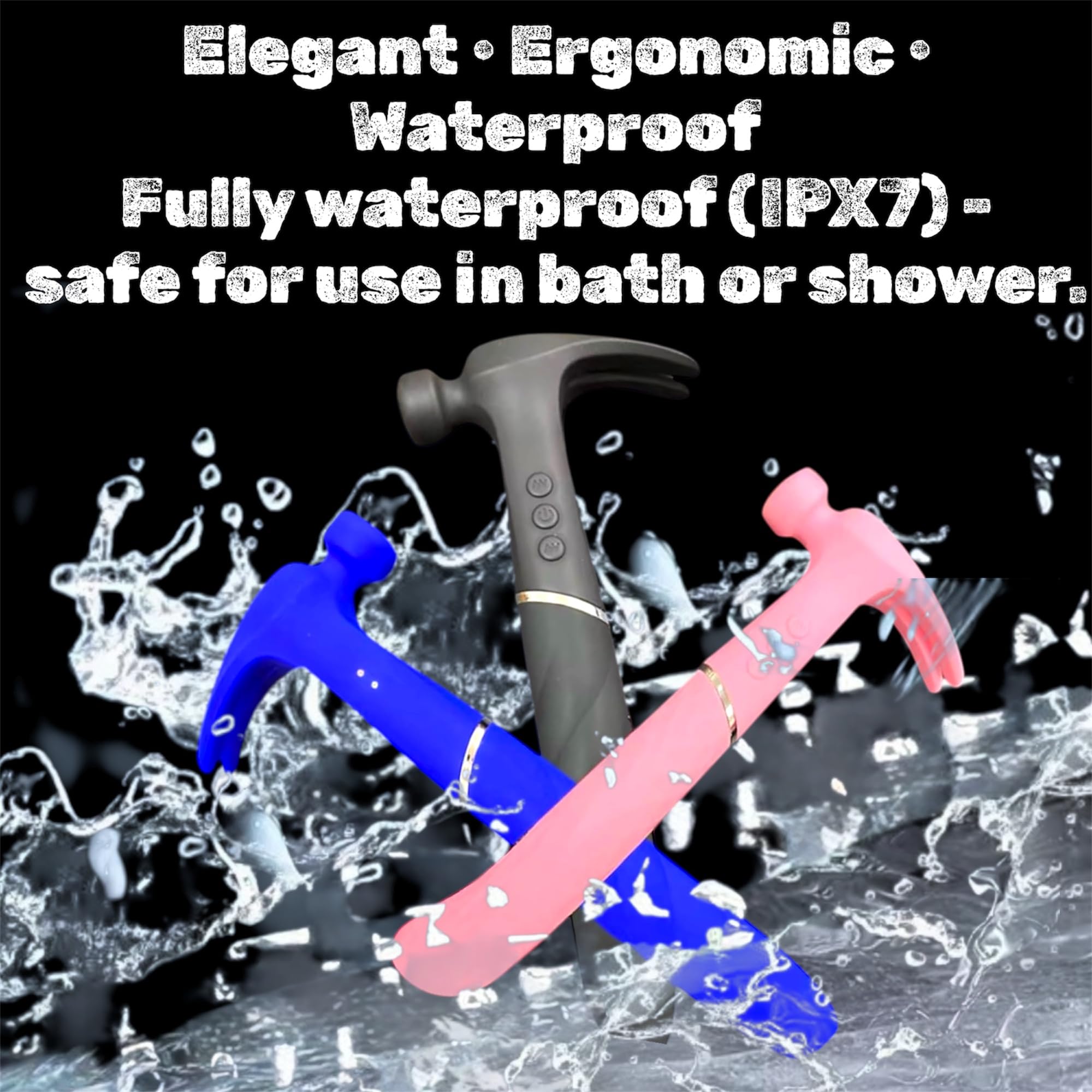 Mr. James™ Hammer Vibrator – Refined Pleasure Collection | Viral Social Media Design | 21 Functions | Waterproof, USB Rechargeable Silicone Massager for Women