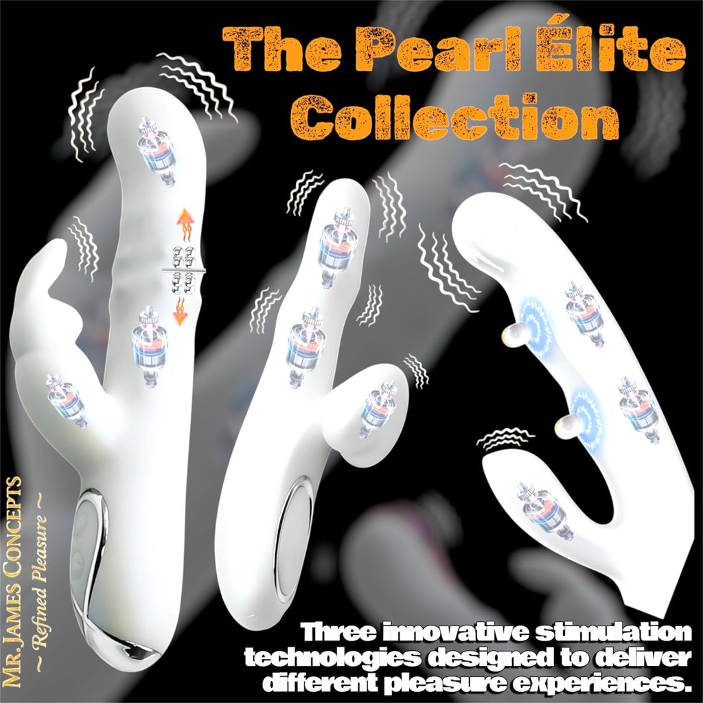Mr James Concepts Pearl Élite Collection – Premium Silicone Personal Massagers, USB Rechargeable Waterproof Luxury Intimate Massager Series