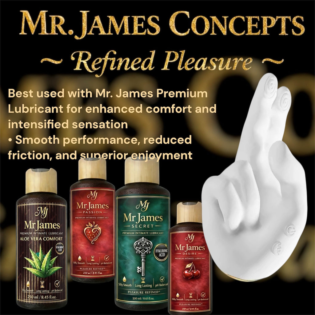 Mr James Concepts Refined Pleasure – Premium Simulated Right-Handed G-Spot & Clitoral Massager, 10-Frequency Heating Vibrator, USB Rechargeable, 100% Waterproof, Silicone & ABS, 2026 Model