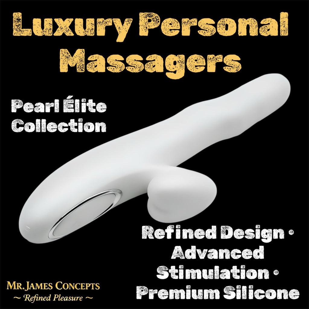 Mr James Concepts Pearl Élite Collection – Premium Silicone Personal Massagers, USB Rechargeable Waterproof Luxury Intimate Massager Series