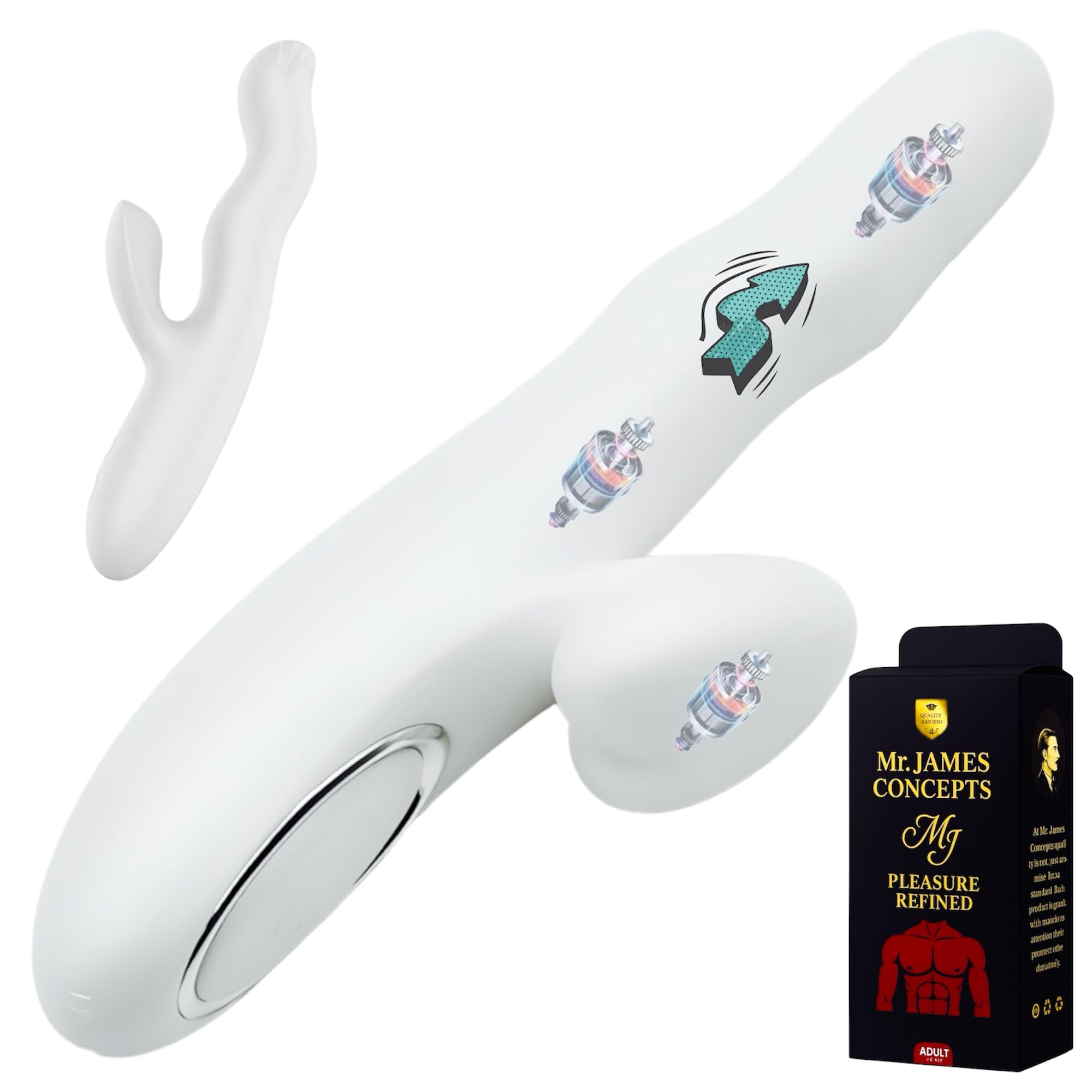 Mr James Concepts Pearl Élite Collection – Premium Silicone Personal Massagers, USB Rechargeable Waterproof Luxury Intimate Massager Series