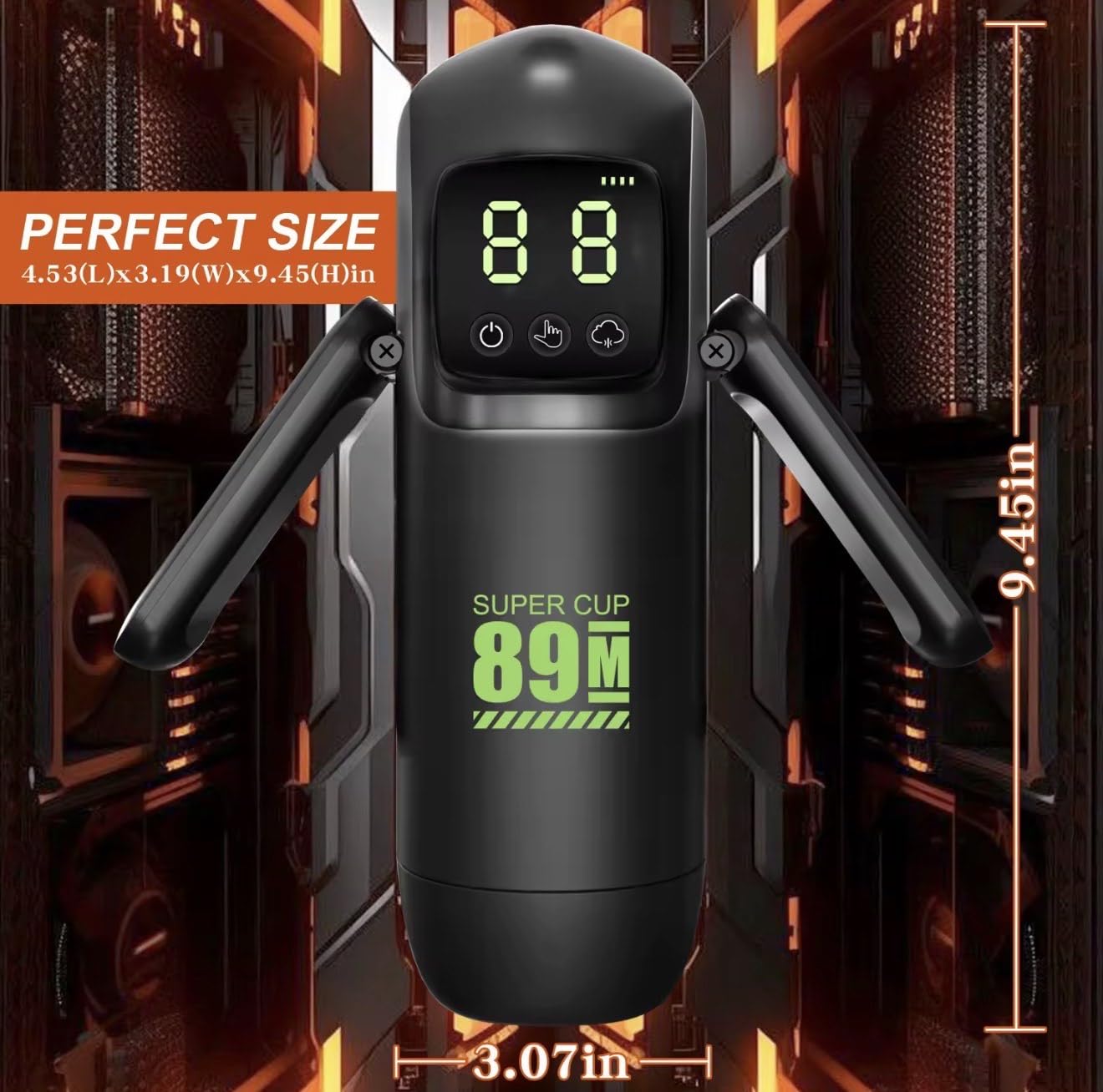 Mr. James Concepts 2026 Premium Rotating & Sucking Male Masturbator – Automatic Stroker Cup, 7 Suction & 7 Vibration Modes, Powerful Brushless Motor, USB-C Rechargeable, Ultra Quiet