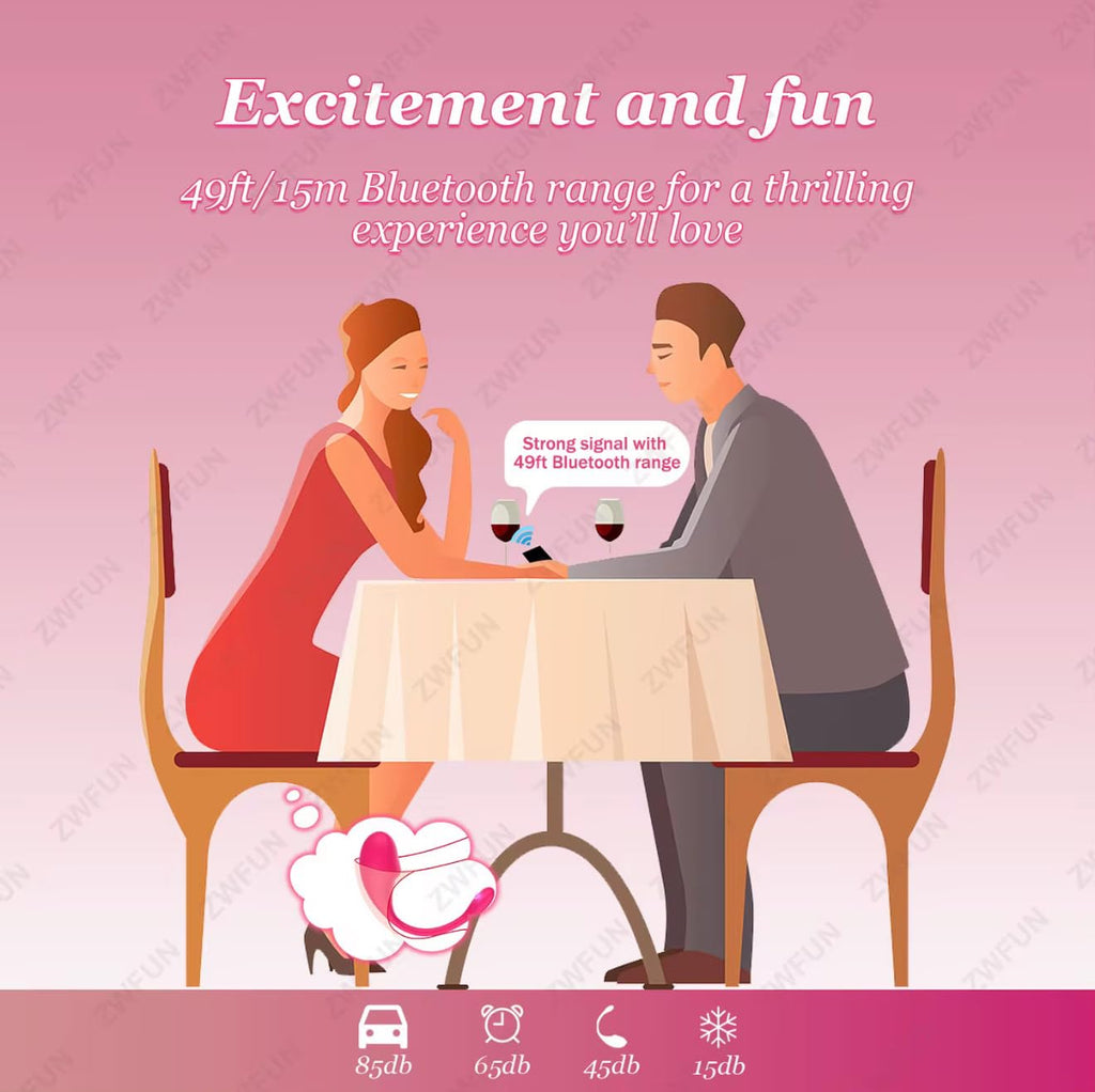 Mr. James Concepts Luxury App-Controlled Clitoral Vibrator for Couples, Wearable Bluetooth Egg, Quiet Discreet Panty Vibrator, Waterproof, USB Rechargeable, iOS & Android
