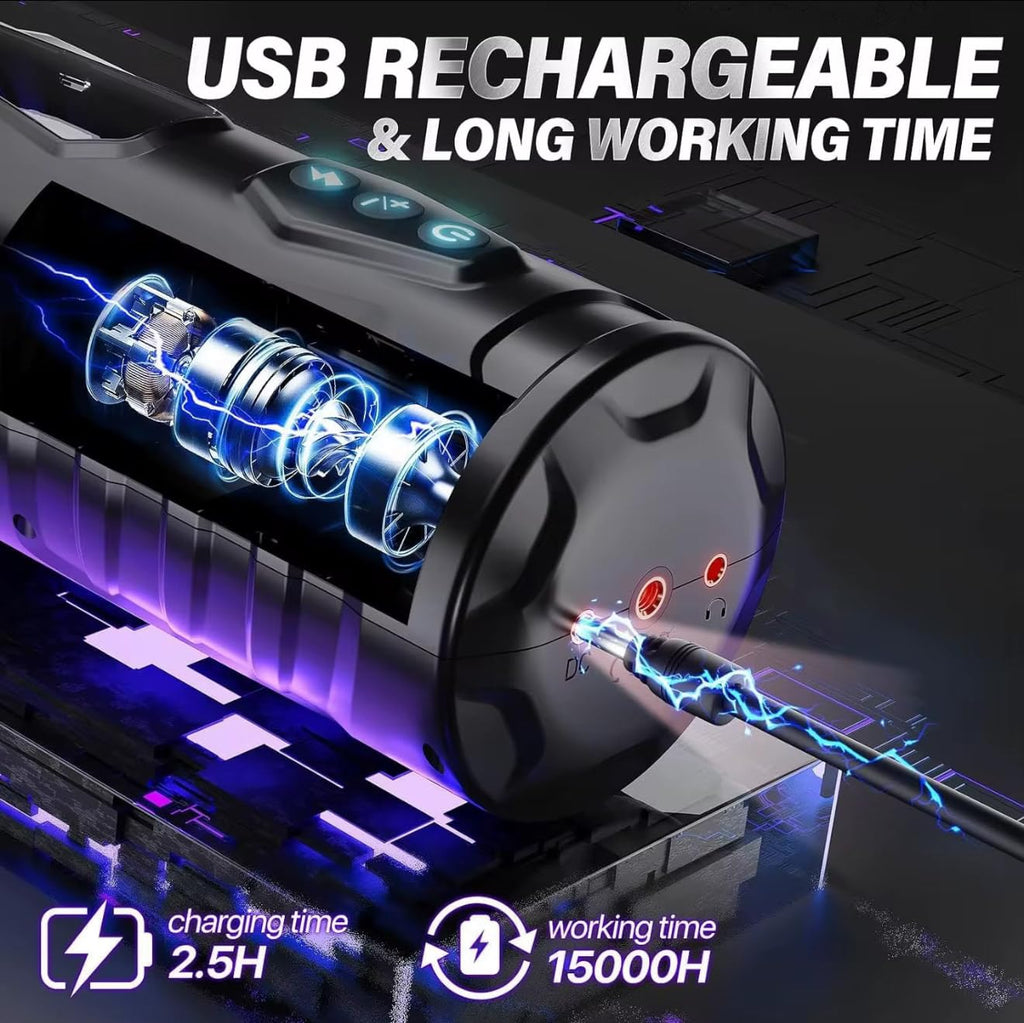 Mr. James™ Buck Knight – 6-in-1 App-Controlled Thrusting & Rotating Masturbator | Smart Penis Trainer with AI Modes & Turbo Power