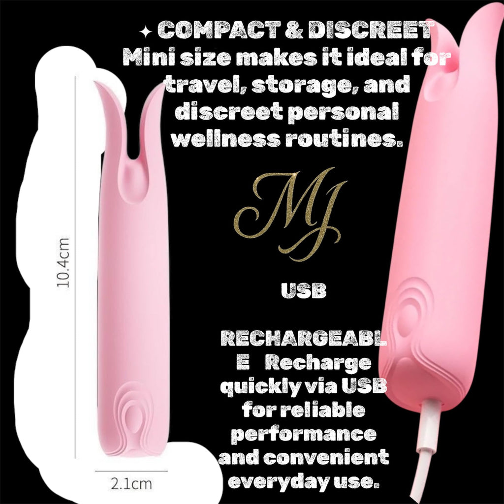 Mr James Concepts Refined Pleasure Mini Vibrator Set for Women – 10 Speed USB Rechargeable Clitoral & Nipple Massager Duo, Waterproof Silicone Bullet Vibrator Kit