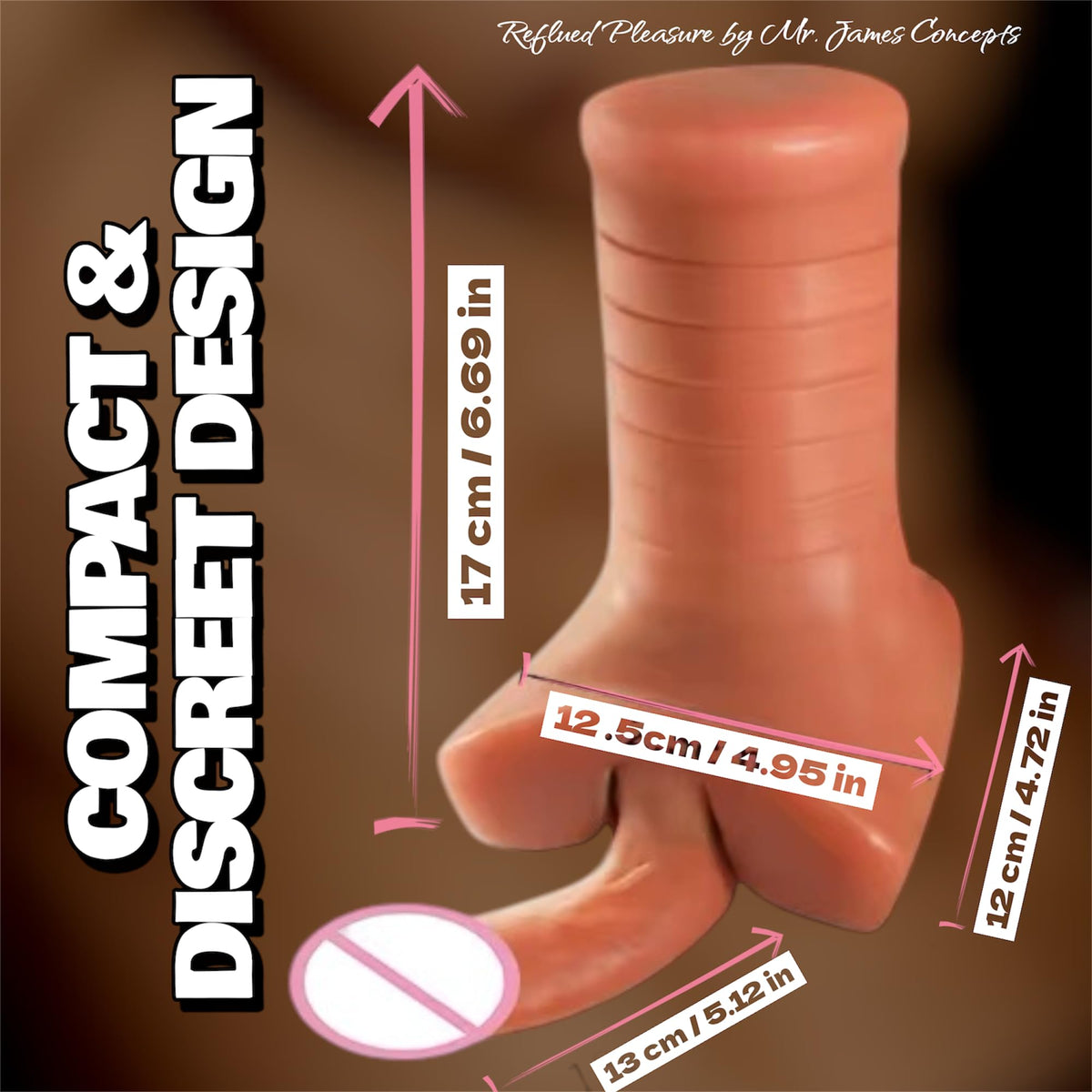 Mr. James Concepts Male massager Sleeve with Extended Front Feature