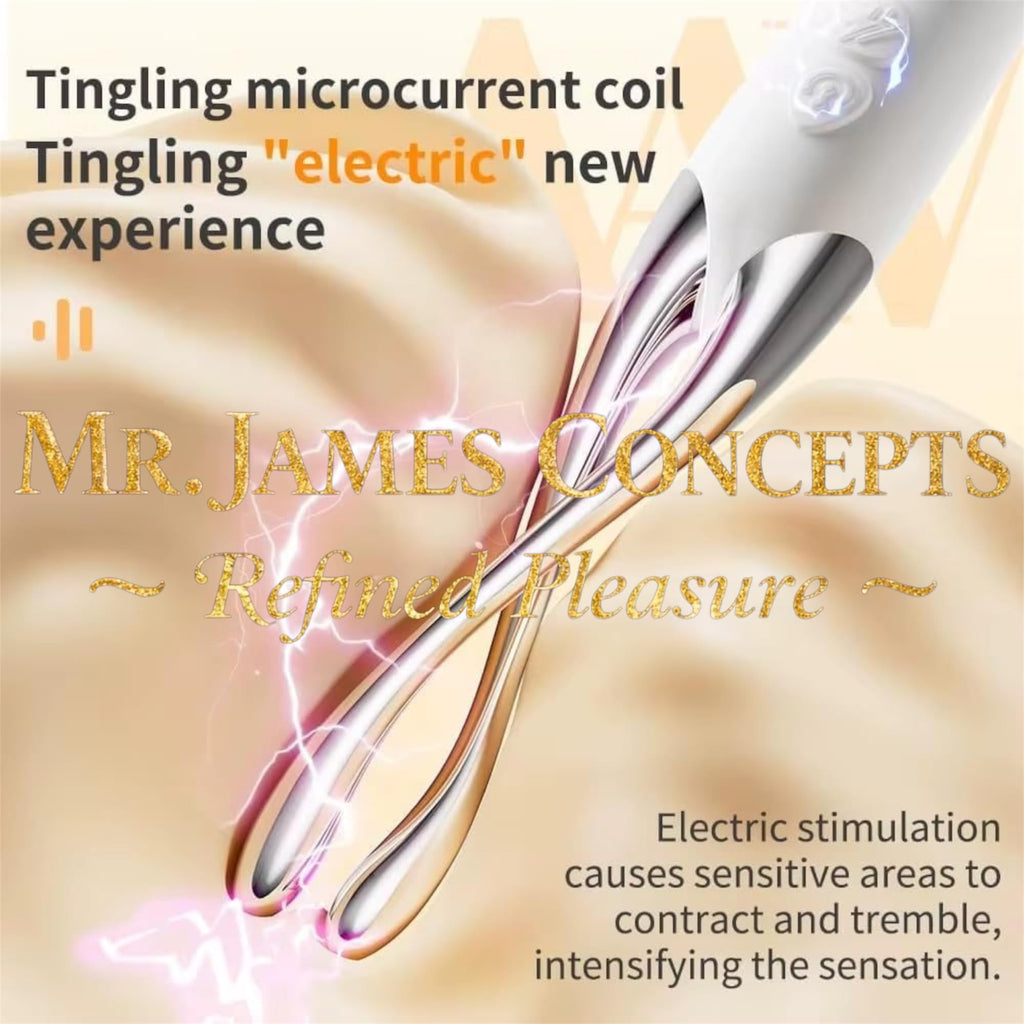 Mr James Concepts™ Electric Climax Pen – 10 Frequency Microcurrent Vibrator for Women, G-Spot & Clitoral Stimulator, Sonic Electric Shock Pleasure Stick, Premium Travel-Sized Toy