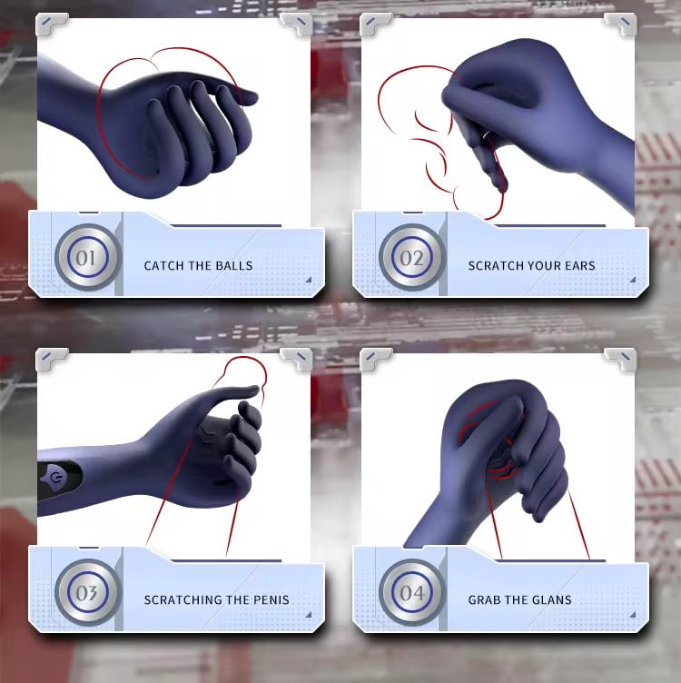 Mr. James – LCD Display Finger-Like Male Vibrator | Left & Right Hand Edition 9 Powerful Vibration Modes | Waterproof & USB Rechargeable | Unisex Pleasure Trainer