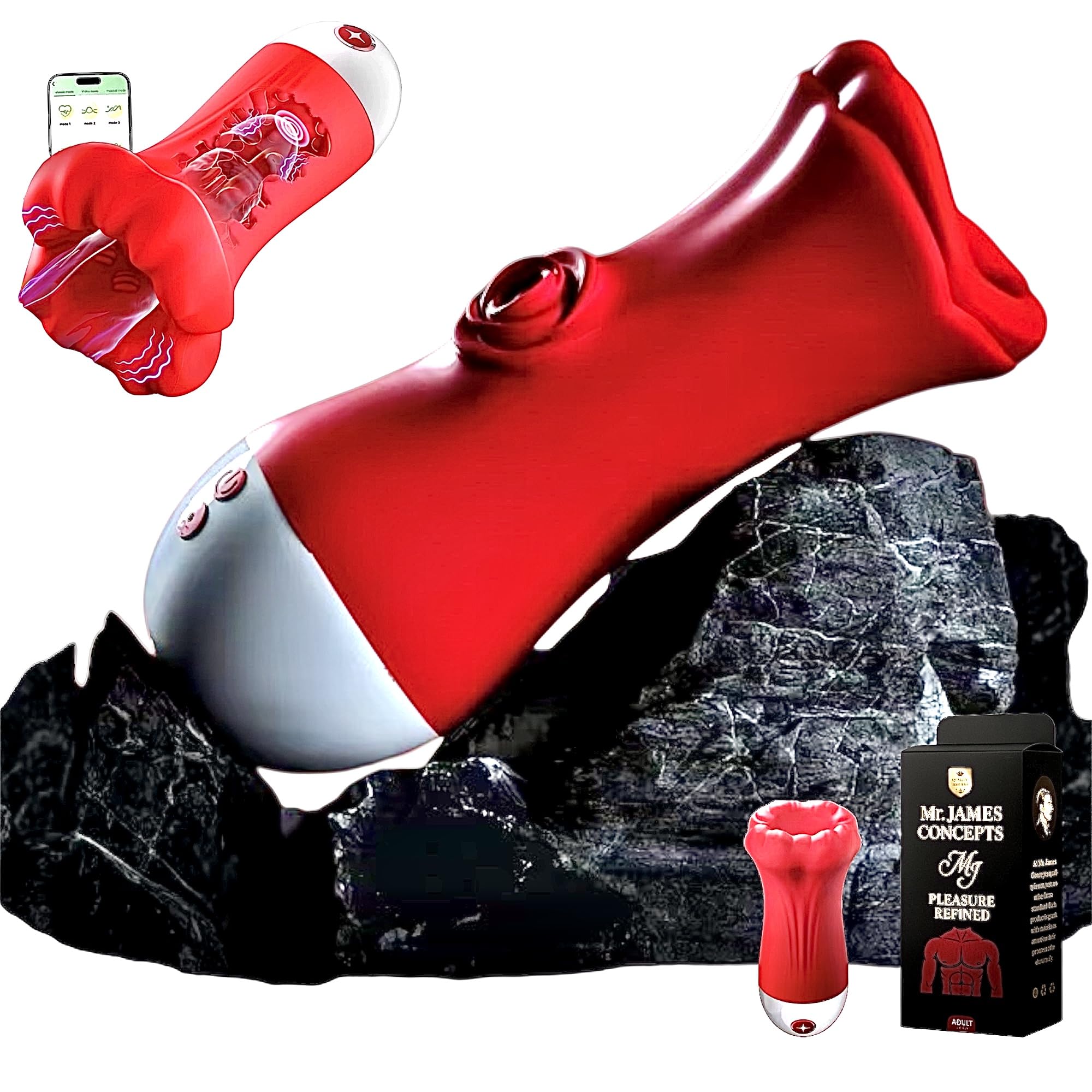 Mr. James™ 4-in-1 Smart Male Trainer – Deep Wrap Massager with App Control, Multi-Mode Vibration & Suction | Pleasure Refined