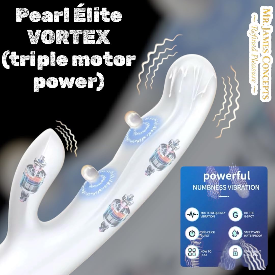 Mr James Concepts Pearl Élite Collection – Premium Silicone Personal Massagers, USB Rechargeable Waterproof Luxury Intimate Massager Series