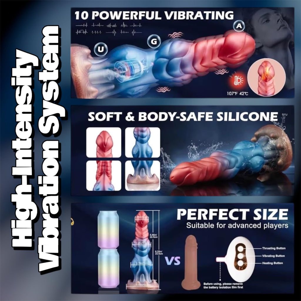 Mr. James Fully Telescopic 4-in-1 G-Point Vibrator with Remote Control – Heating, Thrusting & Monster Knot Design – Premium Body-Safe Silicone, Magnetic Charging, 10 Vibration Modes, 7 Thrusting Modes