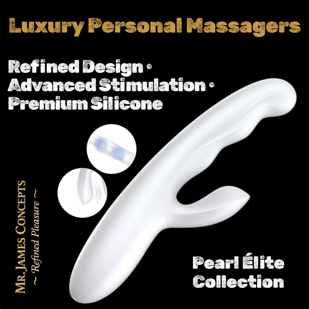 Mr James Concepts Pearl Élite Collection – Premium Silicone Personal Massagers, USB Rechargeable Waterproof Luxury Intimate Massager Series